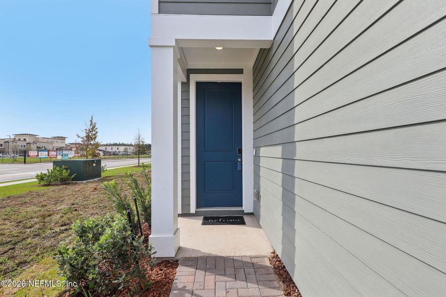 Exterior details and patio area of a home in Parkside at Shearwater, St. Augustine (Image 4).