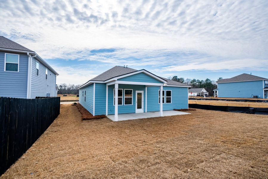 Exterior details and patio area of a home in Monroe Preserve, Chapin (Image 30).