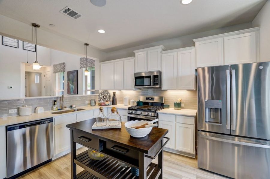 Representative furnished interior of a home built from the Pecos by Pacesetter Homes in Avery Centre, Round Rock (Image 11).