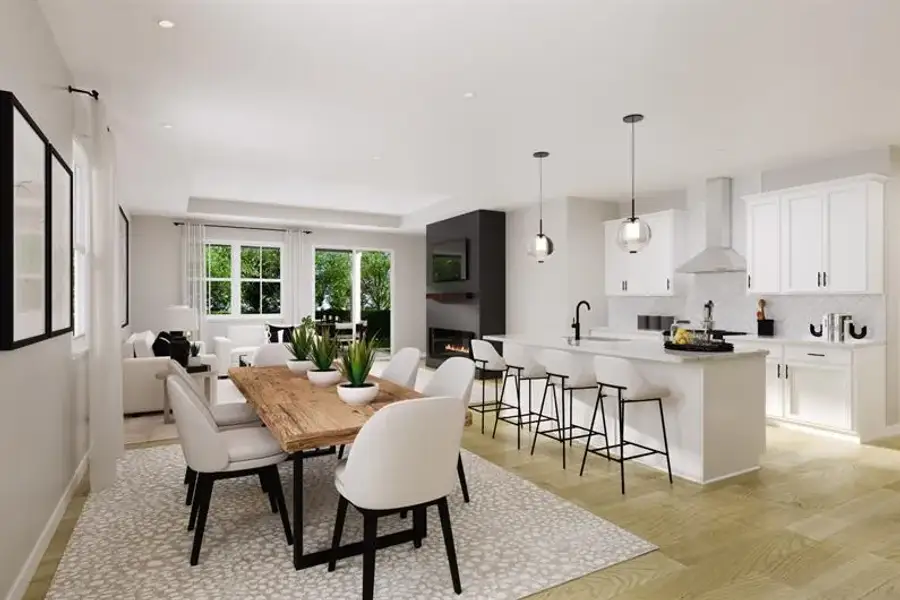 Representative furnished interior of a home built from the Emerson Quick Move-In by Ryan Homes in Lakes at Riverbend, Navassa (Image 4).