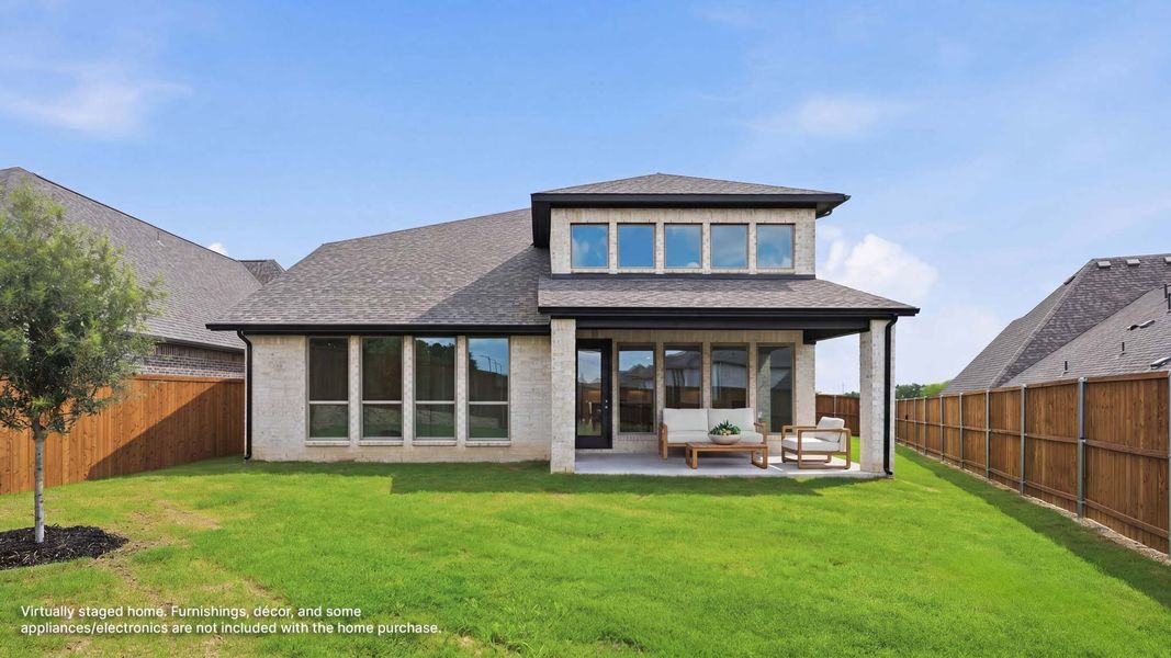 Exterior details and patio area of a home in The Heights at Uptown Celina, Celina (Image 2).