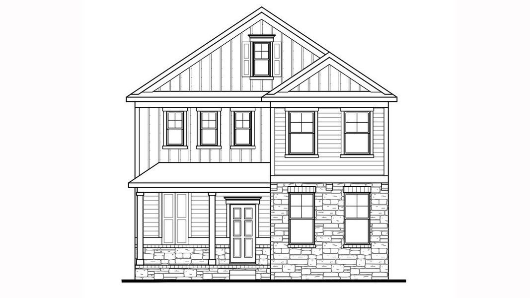 Representative exterior photo of a completed home built from the Alec by D.R. Horton in Oak Grove Hill, Huntersville, NC (Image 5).