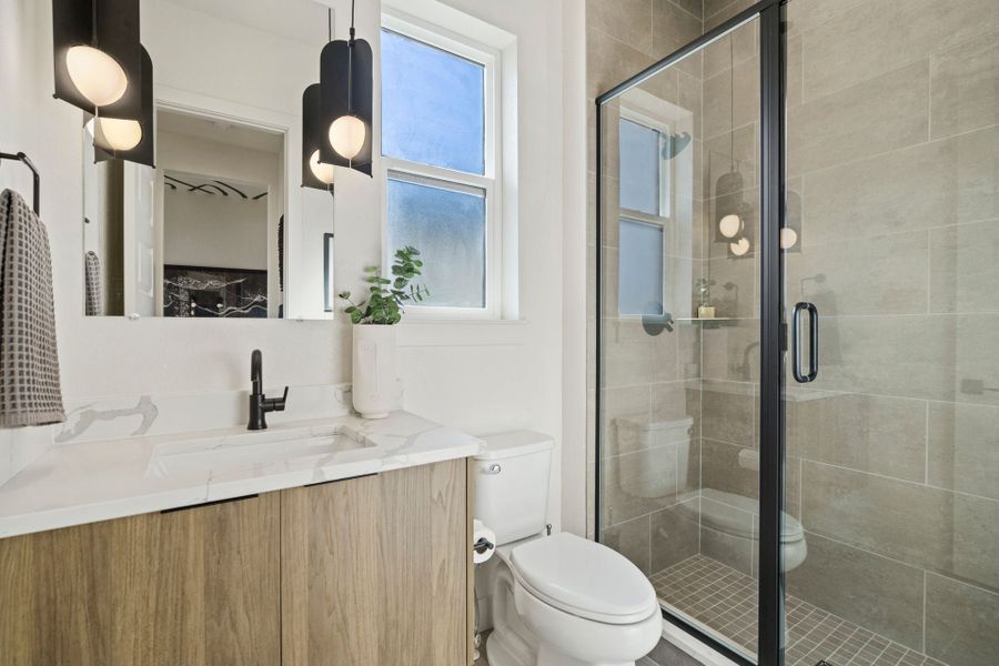 Representative furnished interior of a home built from the 4 by Trumark Homes in Festival at RainDance, Windsor (Image 27).