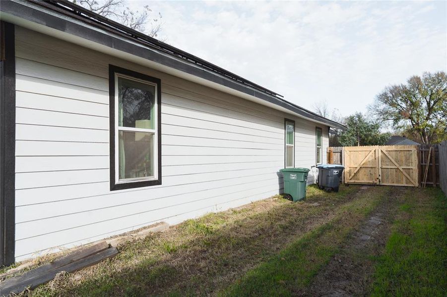 Exterior details and patio area of a home in , Fort Worth (Image 2). Exterior details and patio area of a home in , Fort Worth (Image 2).