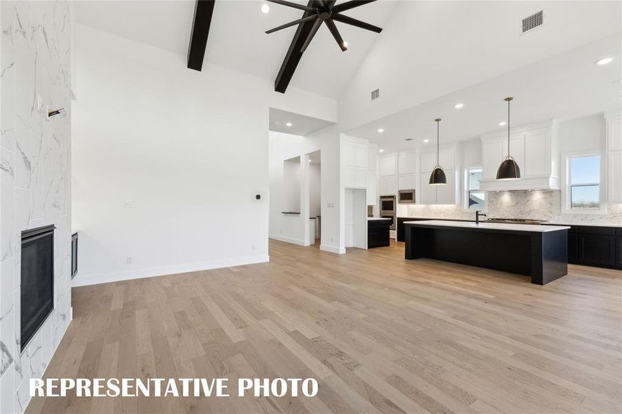 Our Montgomery IV floor plan offers a fantastic open concept floor plan where the chef will never be left out of the party!  REPRESENTATIVE PHOTO