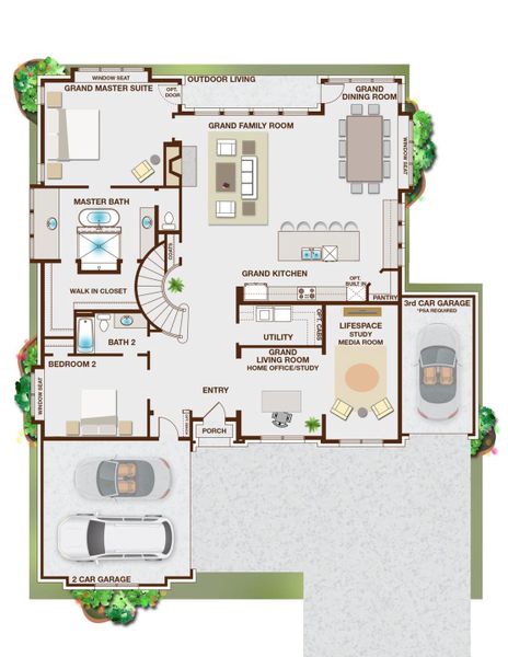 2D floor plan layout of this home in Park Trails, Forney, TX (Image 4). 2D floor plan layout of this home in Park Trails, Forney, TX (Image 4).