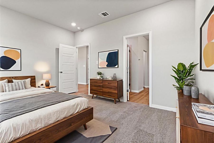 Furnished interior view inside a new home in Trails of Fossil Creek, Fort Worth (Image 11). Furnished interior view inside a new home in Trails of Fossil Creek, Fort Worth (Image 11).
