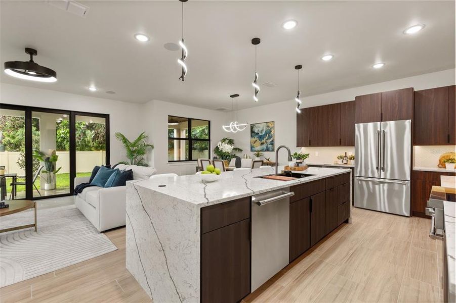 Furnished interior view inside a new home in , Orlando (Image 52).