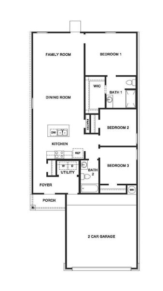 2D floor plan layout of this home in The Villages at Schwertner Ranch, Jarrell, TX (Image 2). 2D floor plan layout of this home in The Villages at Schwertner Ranch, Jarrell, TX (Image 2).