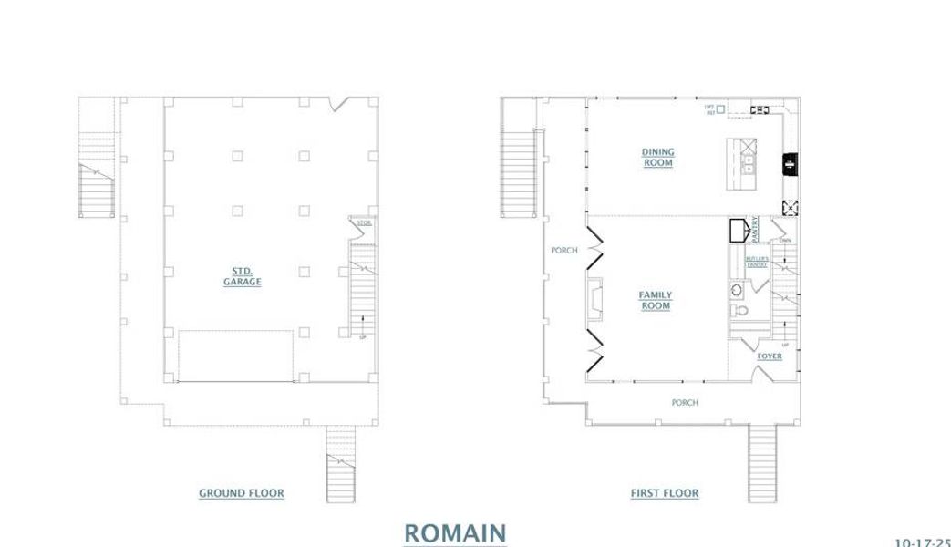 2D floor plan layout of this home in Overlook at Copahee Sound, Awendaw, SC (Image 5). 2D floor plan layout of this home in Overlook at Copahee Sound, Awendaw, SC (Image 5).