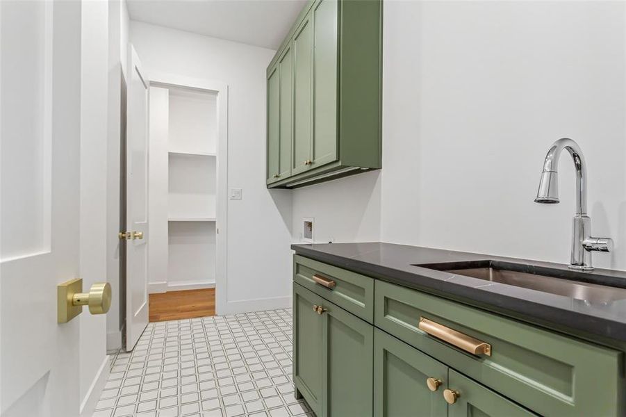 Custom cabinets with sink
