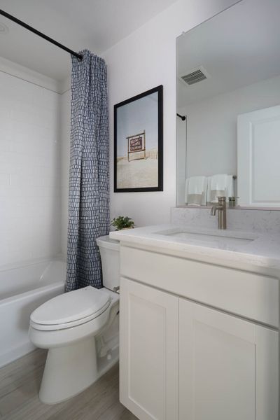 Furnished interior view inside a new home in Lyric at RidgeGate Townhomes, Lone Tree (Image 10).