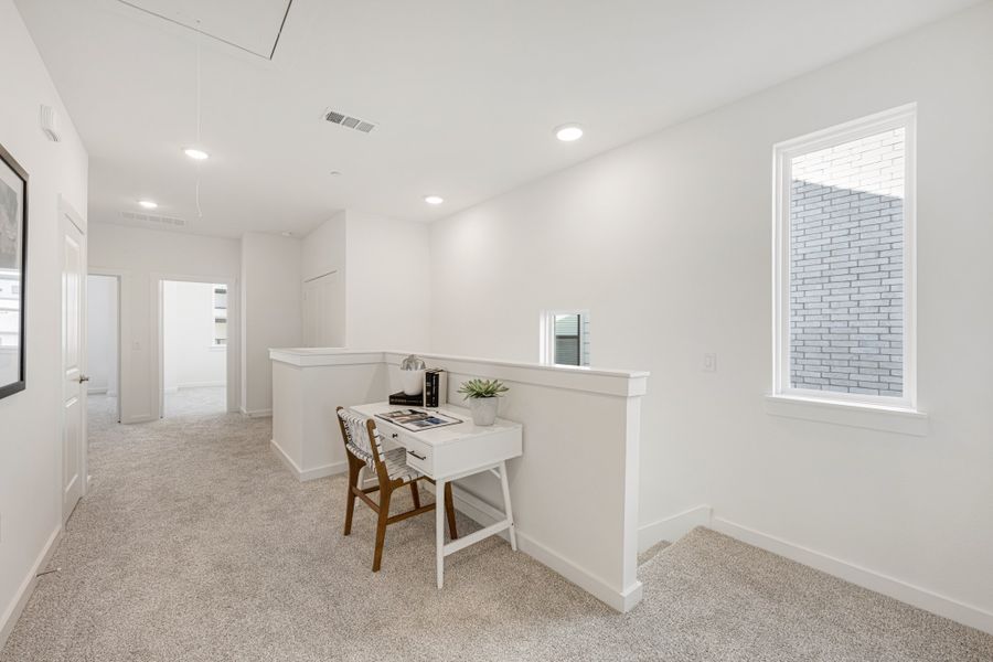 Furnished interior view inside a new home in Willow Grove Townhomes, Melissa (Image 18).