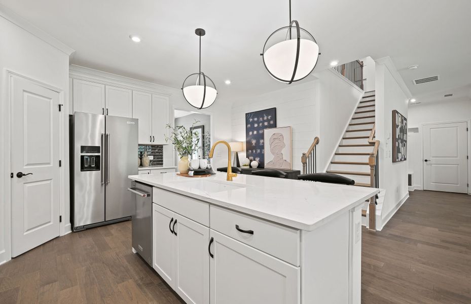 Representative furnished interior of a home built from the Hampton by Pulte Homes in Briar Creek, Atlanta (Image 12).