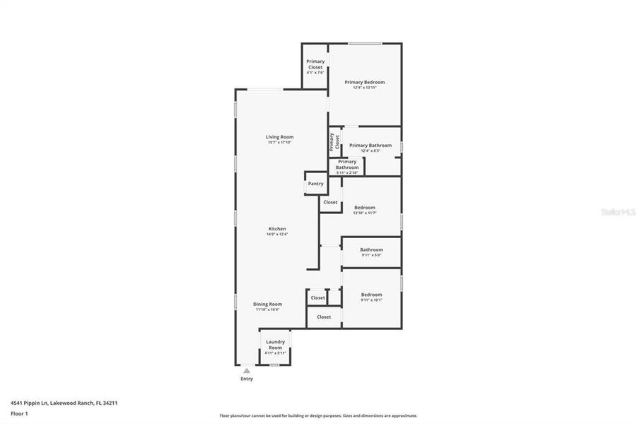 2D floor plan layout of this home in , Lakewood Ranch, FL (Image 3).
