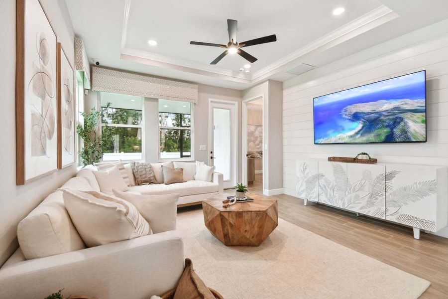 Representative furnished interior of a home built from the Sandpiper by William Ryan Homes in Fairway Pointe - Villa Community, Sun City Center (Image 12).