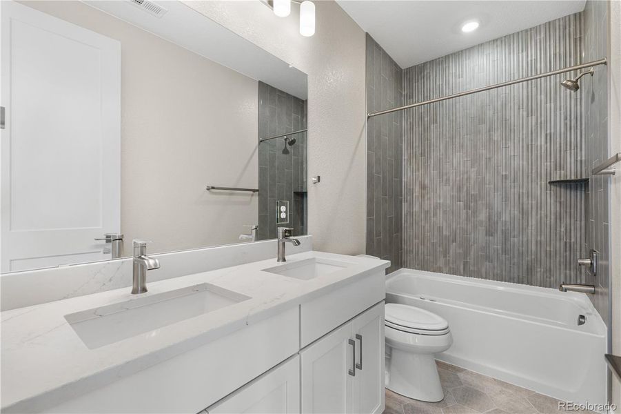 Furnished interior view inside a new home in Portrait at The Canyons, Castle Pines (Image 19).