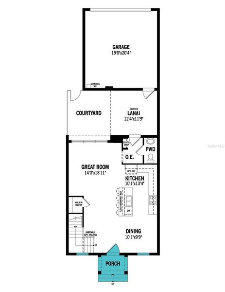 2D floor plan layout of this home in Celebration, Celebration, FL (Image 3).