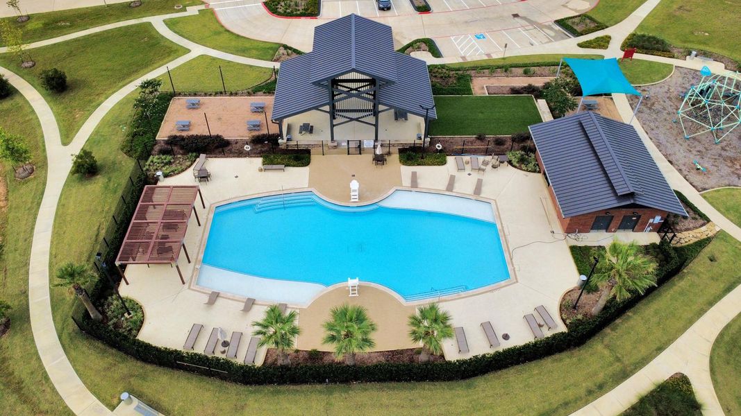 Community pool with clubhouse