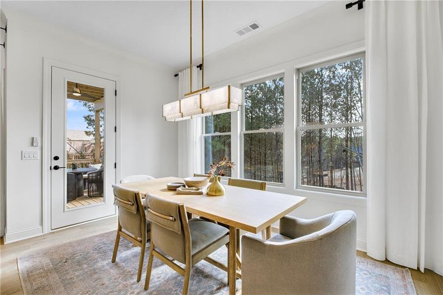 Furnished interior view inside a new home in Laurel View, Suwanee (Image 8). Furnished interior view inside a new home in Laurel View, Suwanee (Image 8).