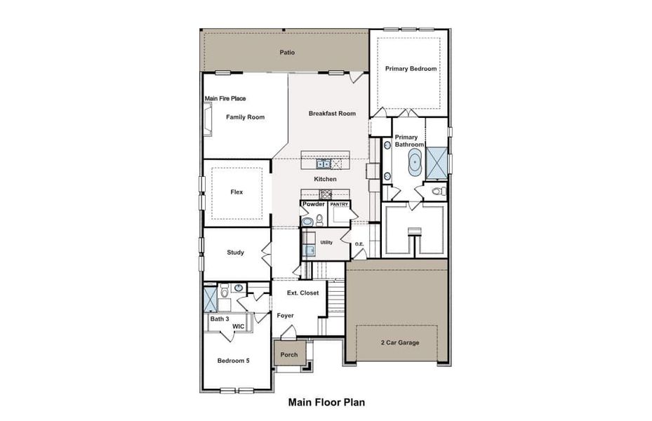 2D floor plan layout of this home in Walsh, Fort Worth, TX (Image 2). 2D floor plan layout of this home in Walsh, Fort Worth, TX (Image 2).