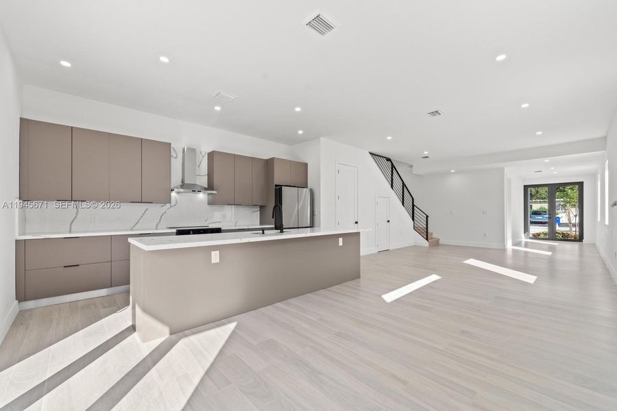 Furnished interior view inside a new home in , Miami (Image 10).