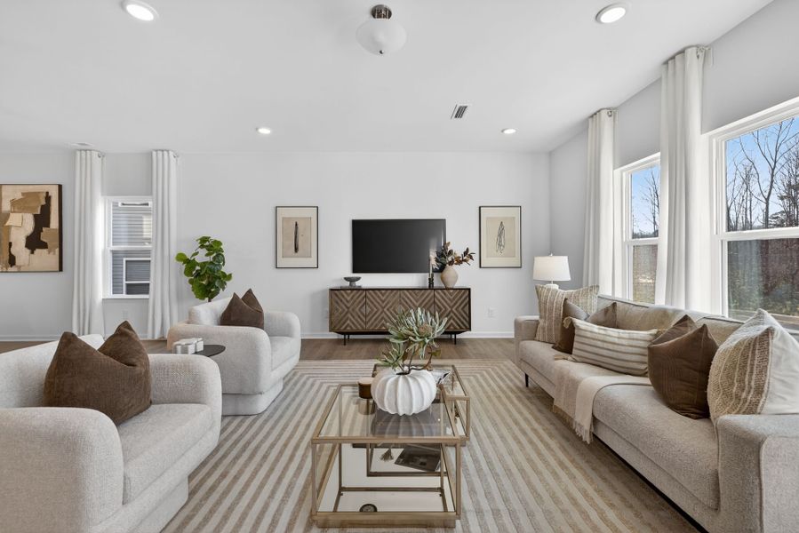 Furnished interior view inside a new home in Copper Ridge at Flowers Plantation, Clayton (Image 11).