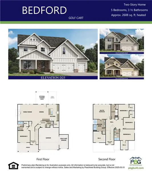 2D floor plan layout of this home in The Fairways at Mirror Lake, Villa Rica, GA (Image 5).
