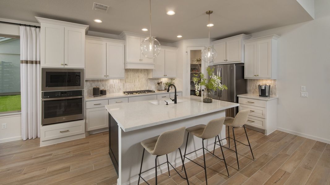 Furnished interior view inside a new home in The Woodlands Hills, Willis (Image 9).
