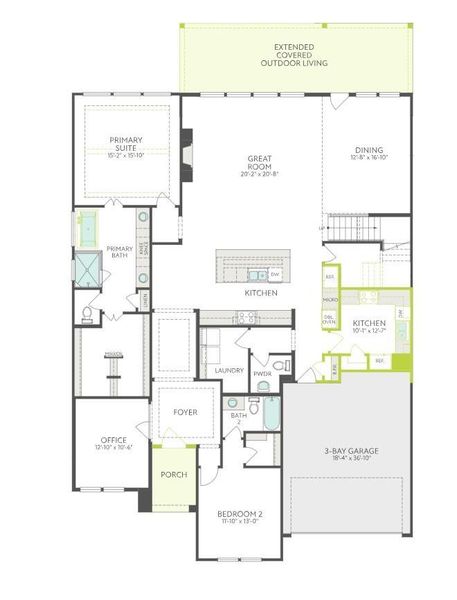 2D floor plan layout of this home in Sienna 60’, Missouri City, TX (Image 3). 2D floor plan layout of this home in Sienna 60’, Missouri City, TX (Image 3).