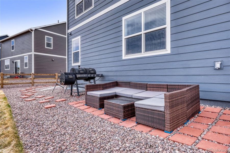 Exterior details and patio area of a home in Spring Valley Ranch, Elizabeth (Image 4). Exterior details and patio area of a home in Spring Valley Ranch, Elizabeth (Image 4).