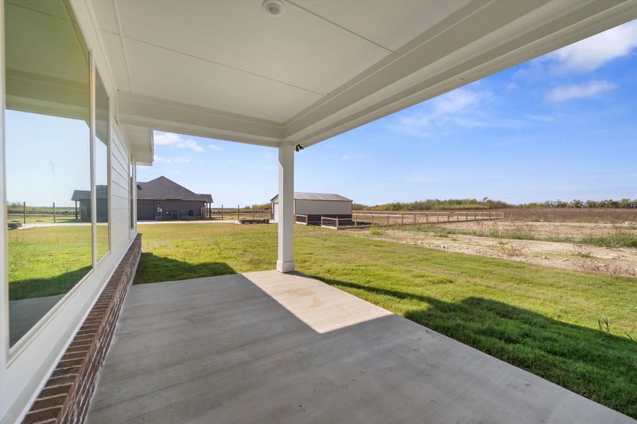 Exterior details and patio area of a home in Clear Sky Addition, Valley View (Image 26). Exterior details and patio area of a home in Clear Sky Addition, Valley View (Image 26).