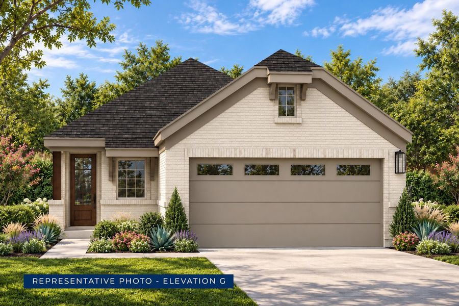 Representative exterior photo of a completed home built from the Wilson F by First Texas Homes in Oaklawn, Van Alstyne, TX (Image 9). Representative exterior photo of a completed home built from the Wilson F by First Texas Homes in Oaklawn, Van Alstyne, TX (Image 9).