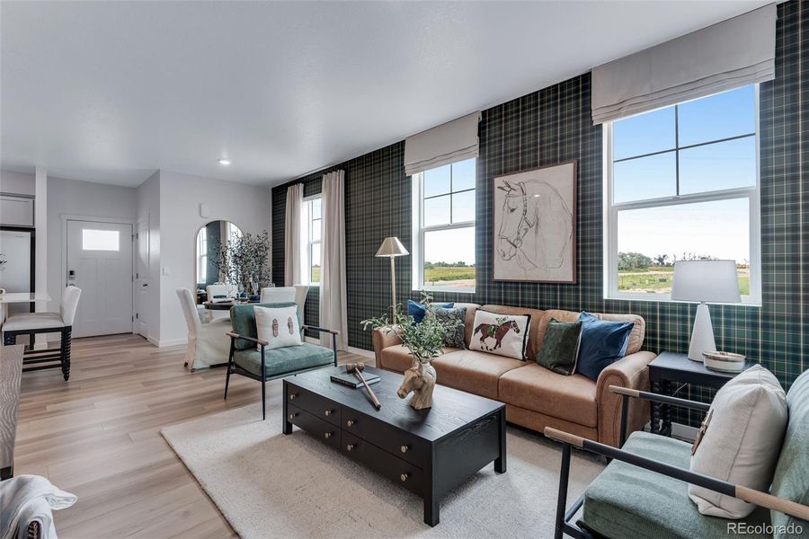 Furnished interior view inside a new home in Revere at Johnstown, Johnstown (Image 43). Furnished interior view inside a new home in Revere at Johnstown, Johnstown (Image 43).