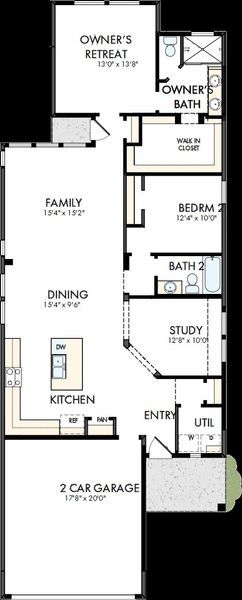 2D floor plan layout of this home in The Grand Prairie - Meadow Collection, Hockley, TX (Image 2). 2D floor plan layout of this home in The Grand Prairie - Meadow Collection, Hockley, TX (Image 2).