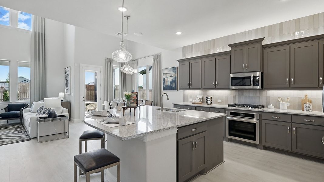 Representative furnished interior of a home built from the Magnolia by Brightland Homes in Green Oaks Preserve, Arlington (Image 24).