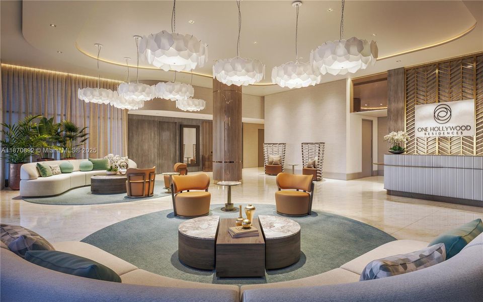 Furnished interior view inside a new home in , Hollywood (Image 8).