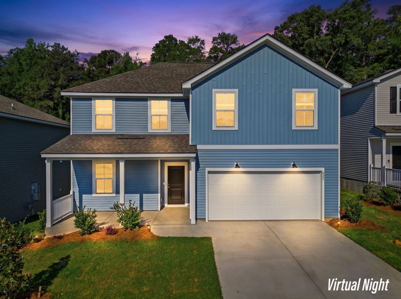 Front exterior of a new home in Grand Arbor, Blythewood, SC, highlighting curb appeal (Image 1). Front exterior of a new home in Grand Arbor, Blythewood, SC, highlighting curb appeal (Image 1).