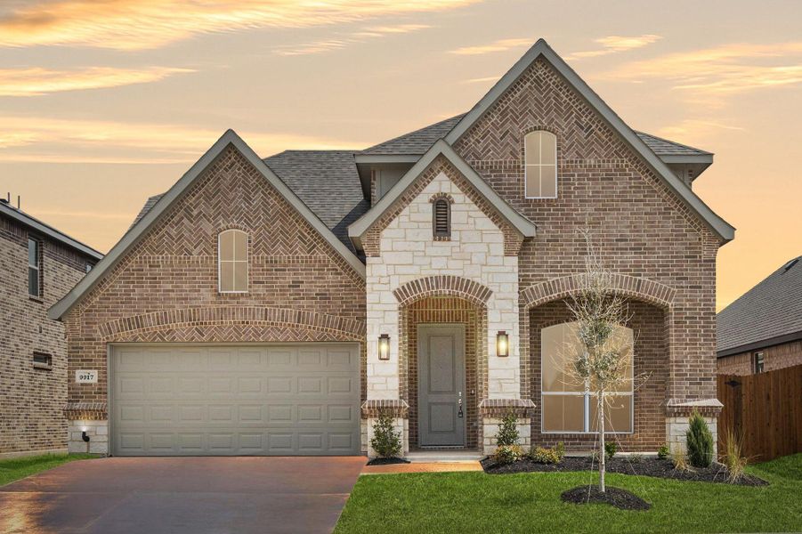 Representative exterior photo of a completed home built from the Concept 2440 by Landsea Homes in Chisholm Hills, Cleburne, TX (Image 42).