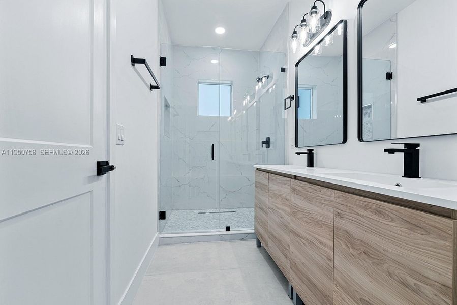 Furnished interior view inside a new home in , Miami (Image 10).