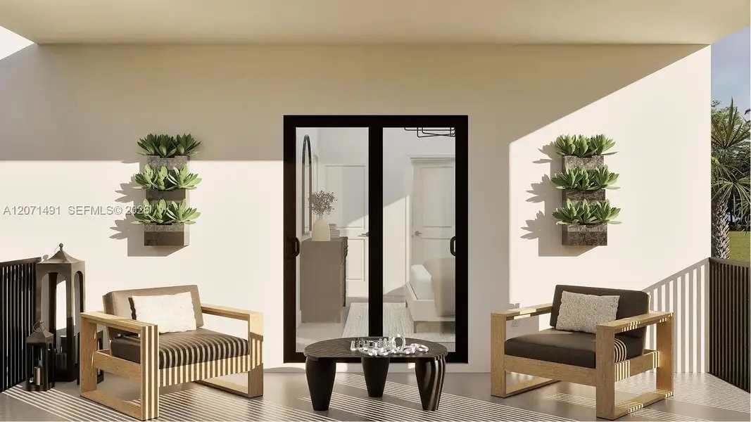 Step out onto a private deck, directly accessible from the owner’s suite.