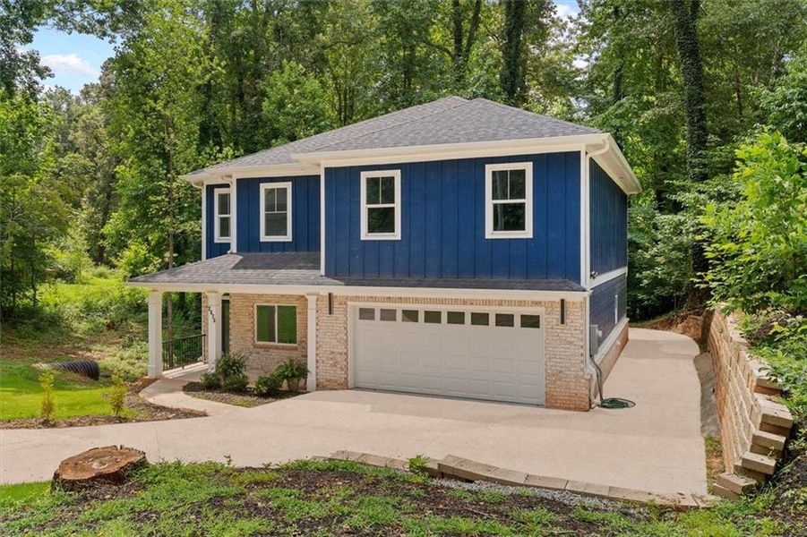 Front exterior of a new home in , Acworth, GA, highlighting curb appeal (Image 29). Front exterior of a new home in , Acworth, GA, highlighting curb appeal (Image 29).