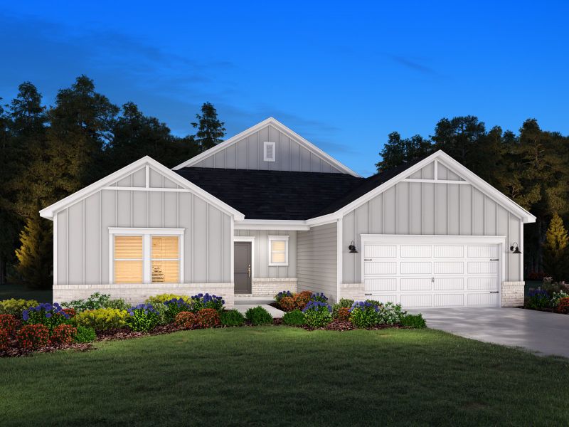 Representative exterior photo of a completed home built from the Kensington by Meritage Homes in Clear Pond - The Coastline Series, Myrtle Beach, SC (Image 2). Representative exterior photo of a completed home built from the Kensington by Meritage Homes in Clear Pond - The Coastline Series, Myrtle Beach, SC (Image 2).