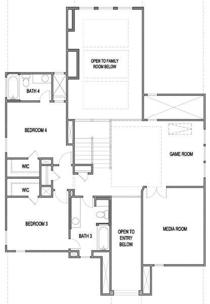 2D floor plan layout of this home in Meyer Ranch, New Braunfels, TX (Image 3). 2D floor plan layout of this home in Meyer Ranch, New Braunfels, TX (Image 3).