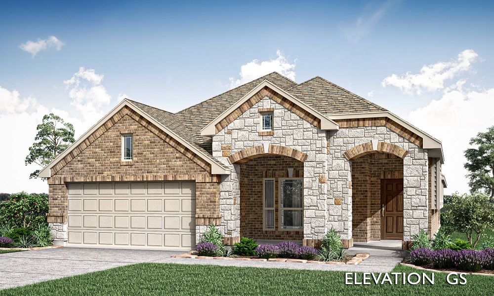 Elevation GS. 1,840sf New Home in Forney, TX