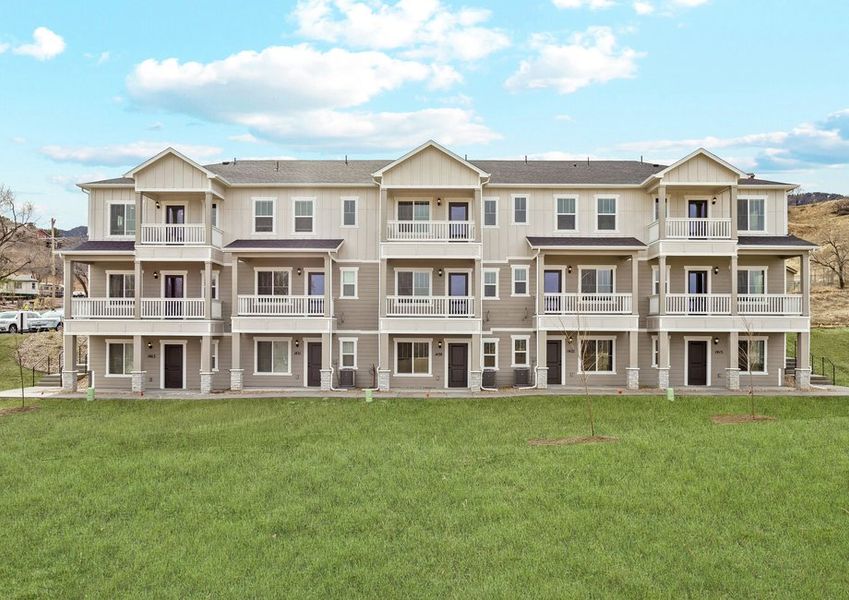 The Pearl is a beautiful three story home with siding.