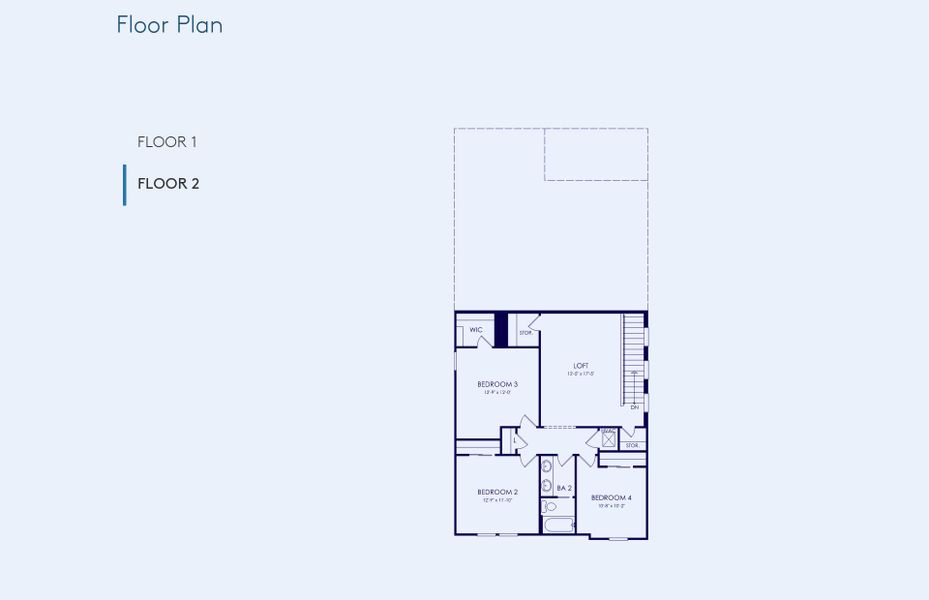 2D floor plan layout of this home in Seaire, Parrish, FL (Image 4).