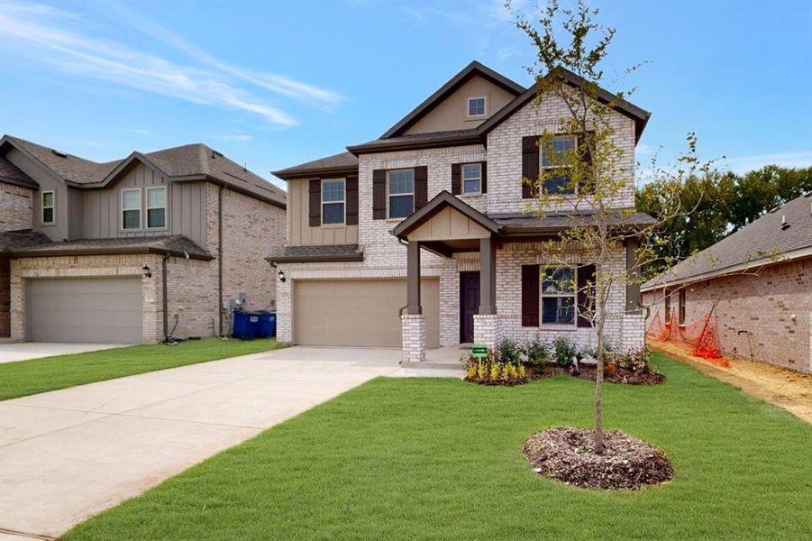 Front exterior of a new home in Forest Park, Princeton, TX, highlighting curb appeal (Image 19). Front exterior of a new home in Forest Park, Princeton, TX, highlighting curb appeal (Image 19).