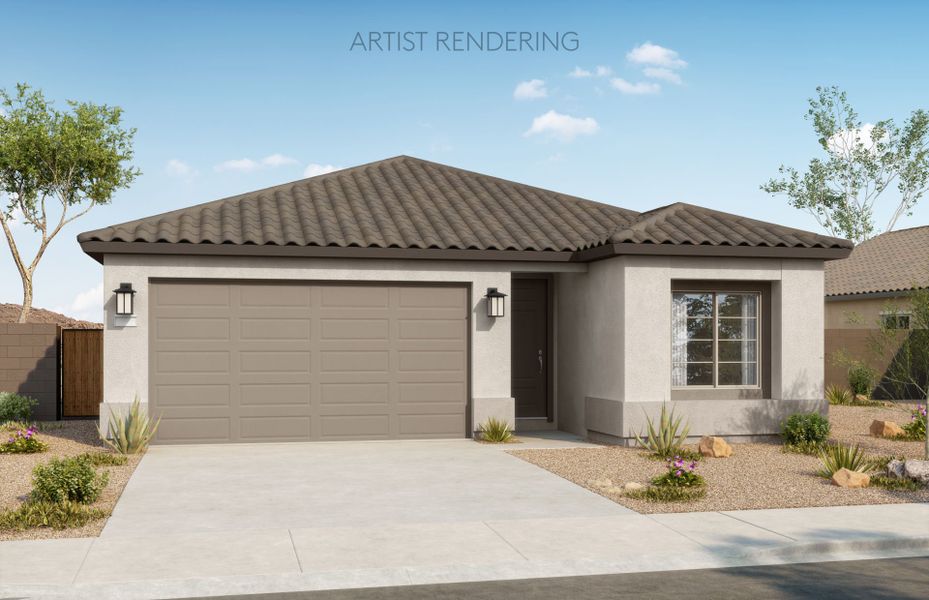 Representative exterior photo of a completed home built from the Hummingbird by Pulte Homes in Shadow Ridge, Avondale, AZ (Image 2). Representative exterior photo of a completed home built from the Hummingbird by Pulte Homes in Shadow Ridge, Avondale, AZ (Image 2).