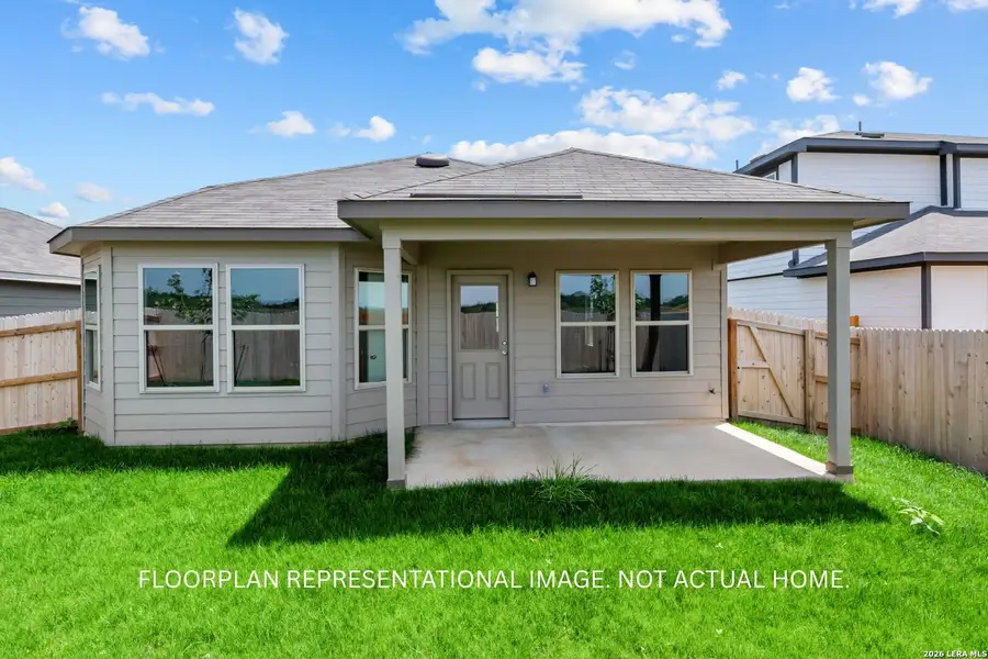 Exterior details and patio area of a home in Meadows at Clear Springs, New Braunfels (Image 3).